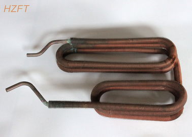 Energy Saving Finned Copper Coil Heat exchanger For Process Coolers 0.75MM Wall Thickness