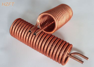 Integrated Copper Finned Tube Coils / Finned Coils for Tankless Water Heaters